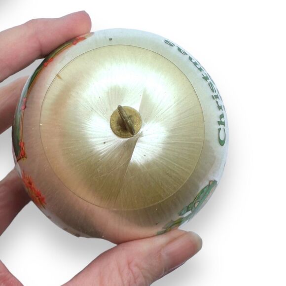 Hallmark Satin Ornament Teacher Dated 1980 Vintage Unbreakable Round Christmas - Picture 6 of 15